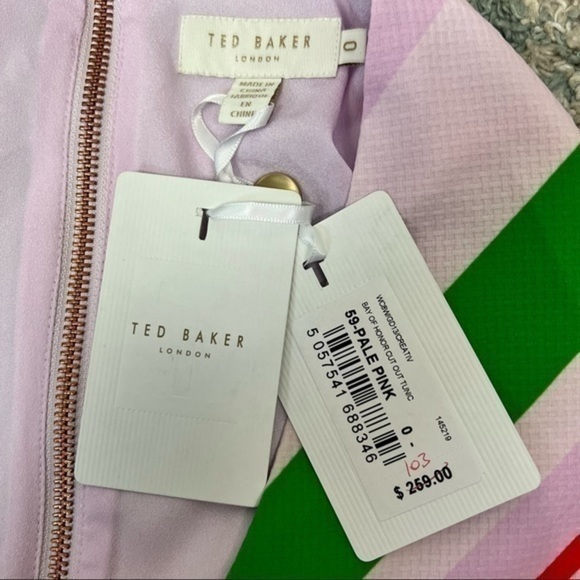 Ted Baker Creativ Bay Of Honor Cut Out Tunic Dress Size 2 US Ted baker Size 0 - Picture 12 of 14